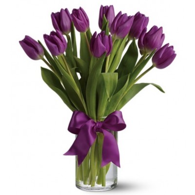 Valentine Passionate Purple Tulips